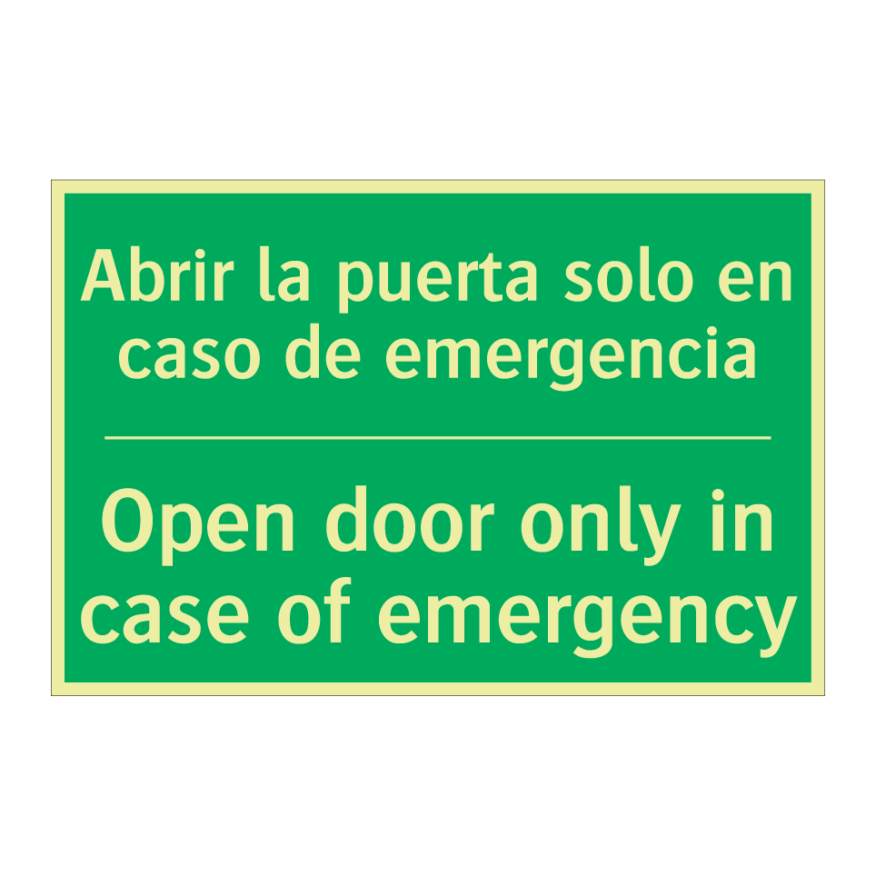 Abrir la puerta solo en caso /.../ - Open door only in case of /.../