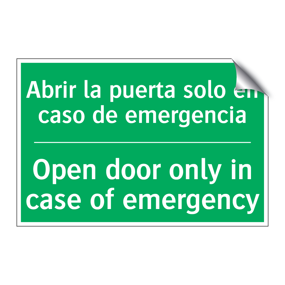 Abrir la puerta solo en caso /.../ - Open door only in case of /.../