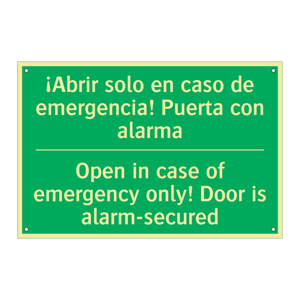 ¡Abrir solo en caso de /.../ - Open in case of emergency /.../