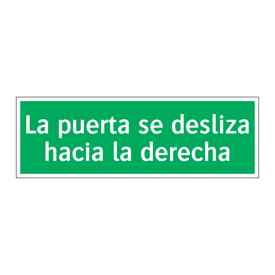 La puerta se desliza hacia la derecha