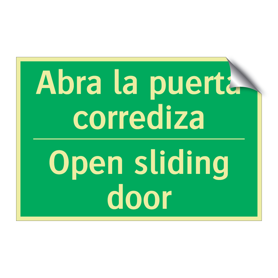Abra la puerta corrediza - Open sliding door