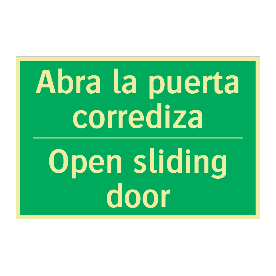 Abra la puerta corrediza - Open sliding door