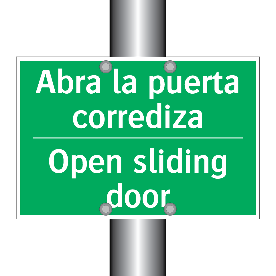 Abra la puerta corrediza - Open sliding door