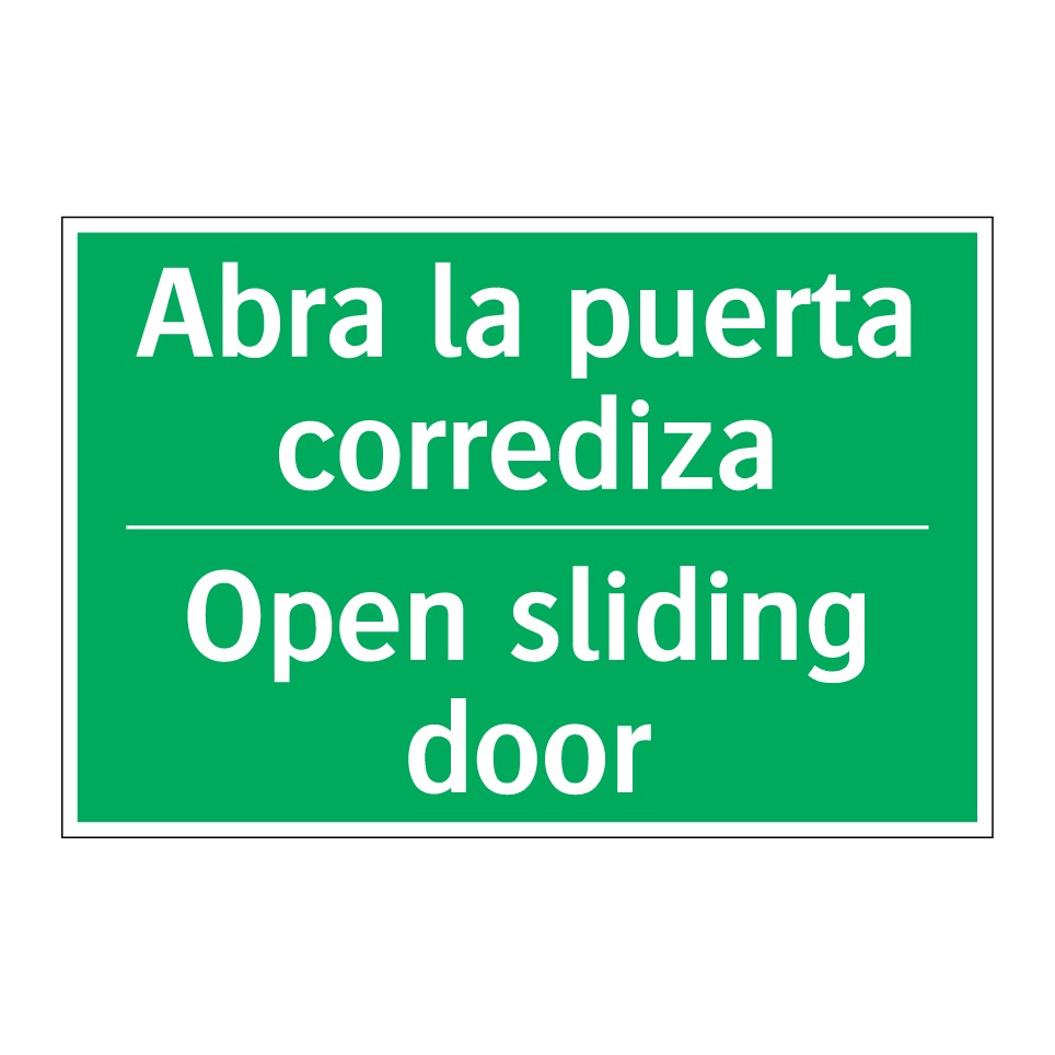 Abra la puerta corrediza - Open sliding door