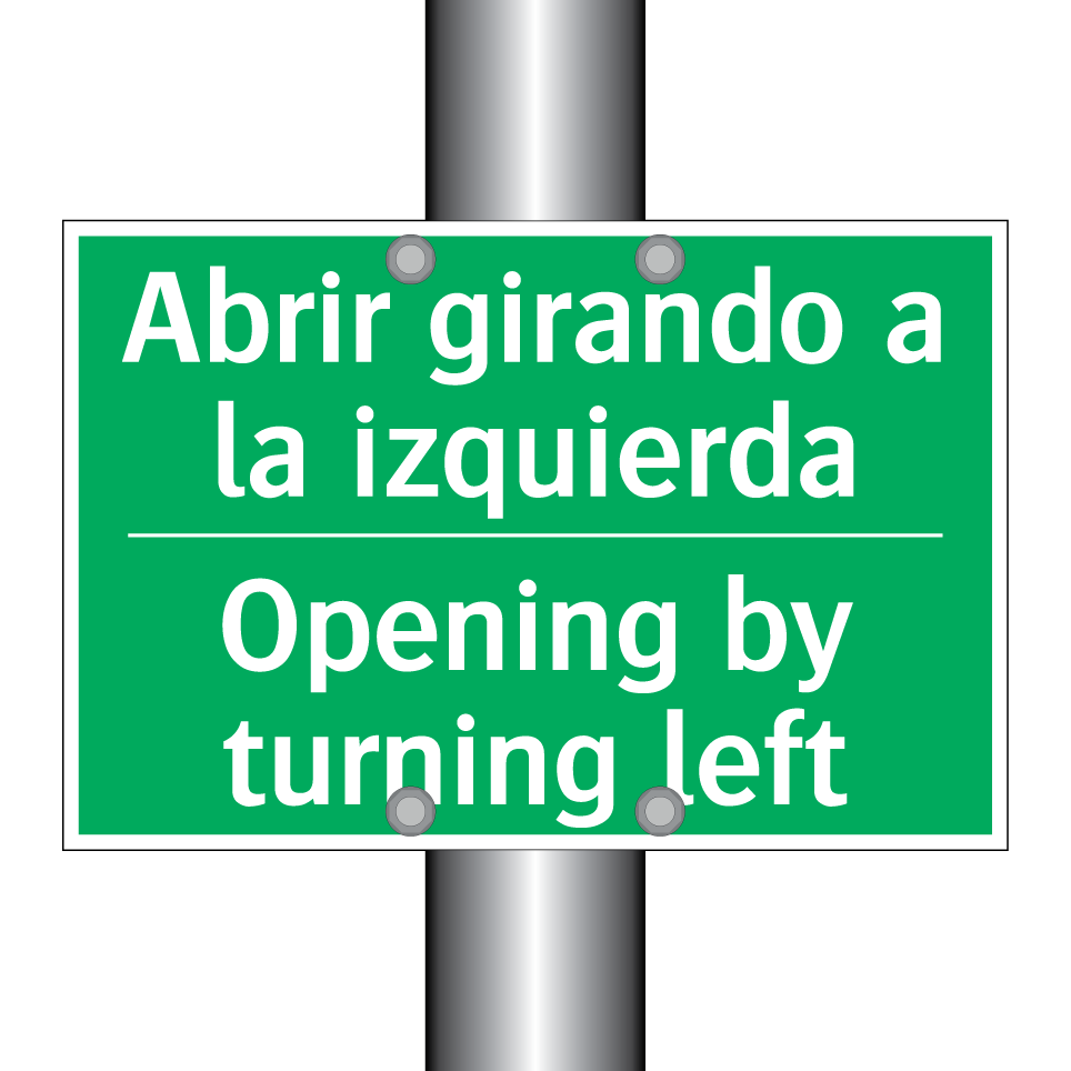 Abrir girando a la izquierda - Opening by turning left