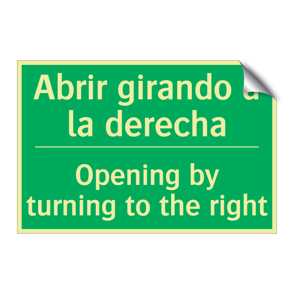 Abrir girando a la derecha - Opening by turning to the /.../
