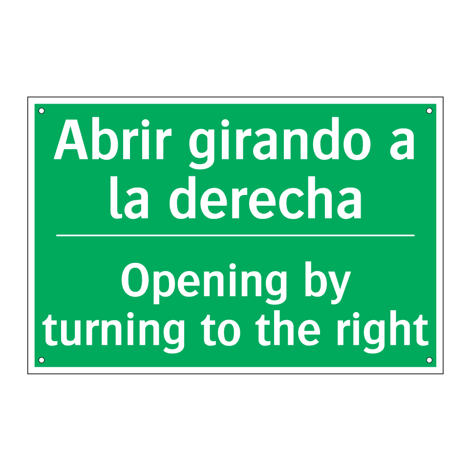 Abrir girando a la derecha - Opening by turning to the /.../