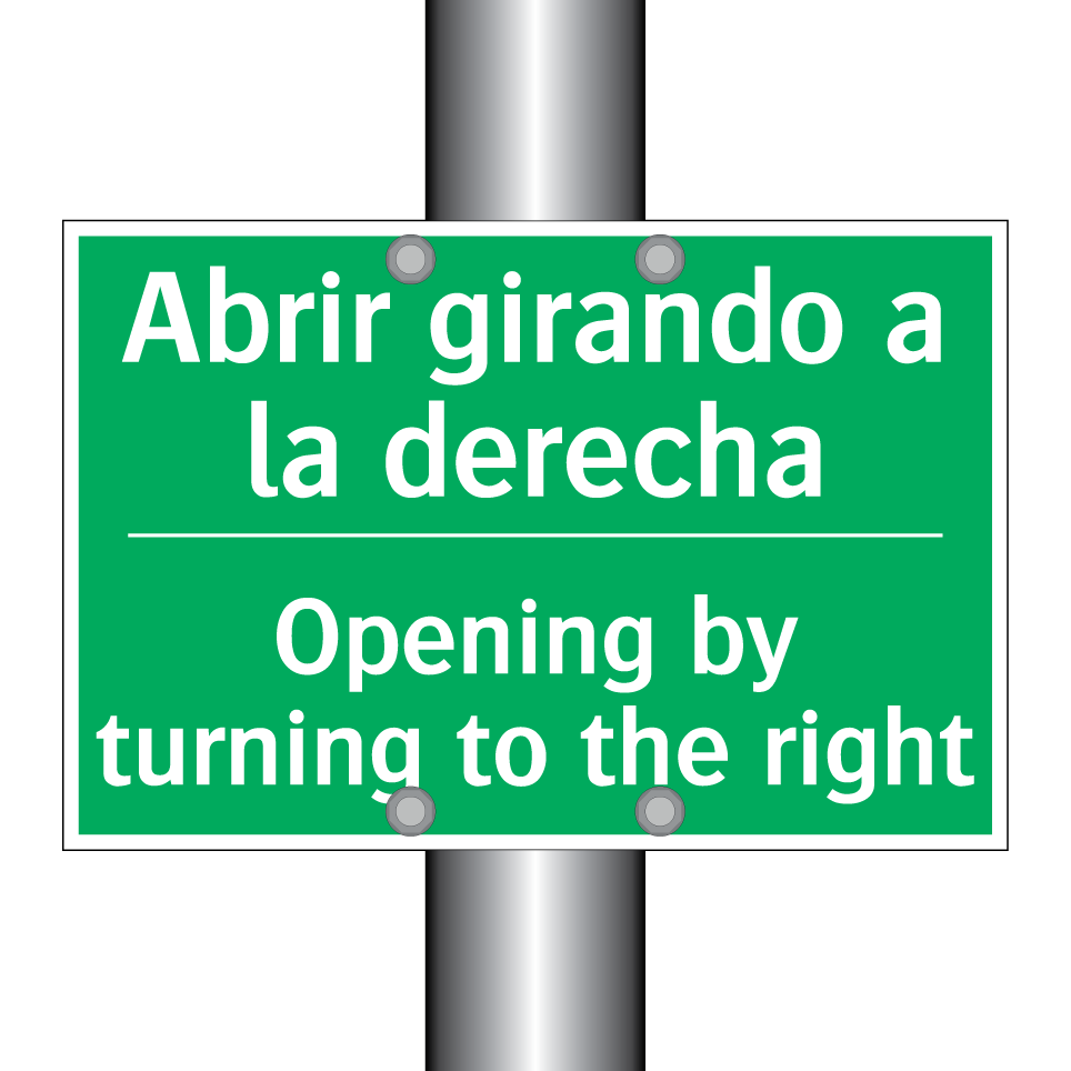 Abrir girando a la derecha - Opening by turning to the /.../