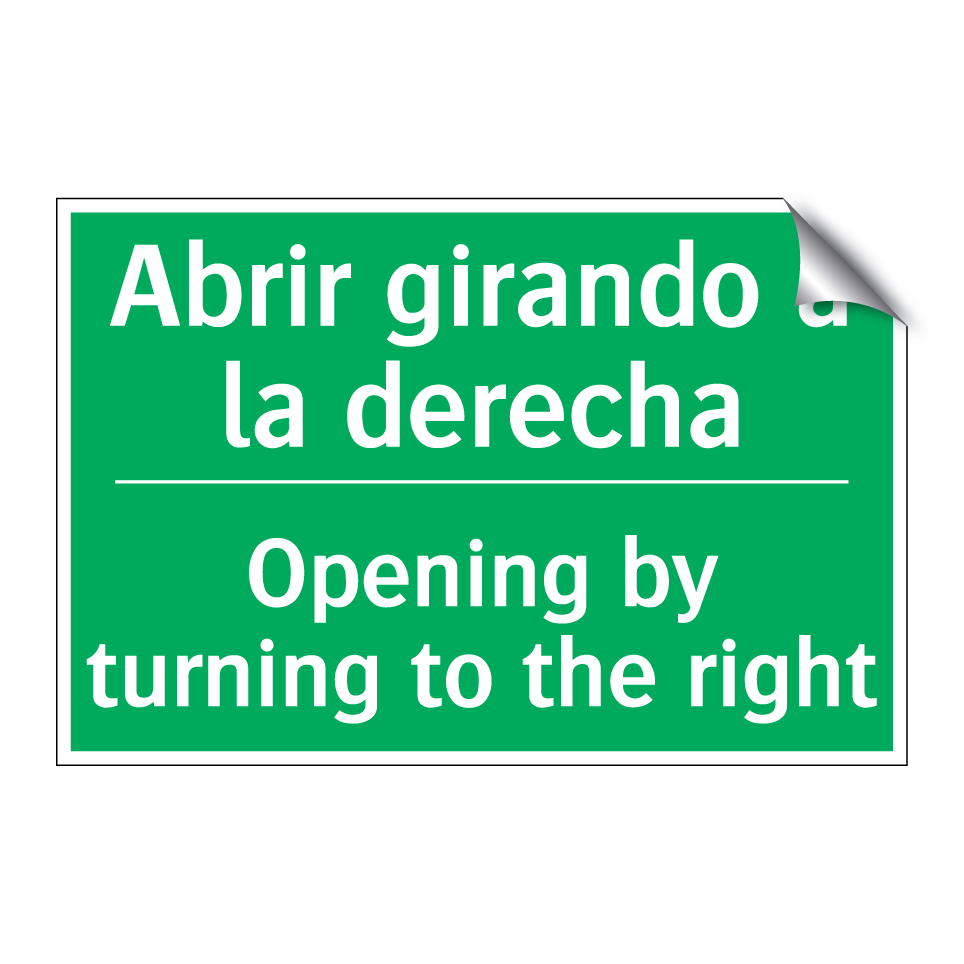 Abrir girando a la derecha - Opening by turning to the /.../