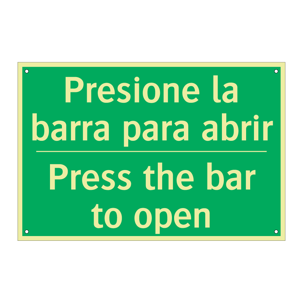 Presione la barra para abrir - Press the bar to open