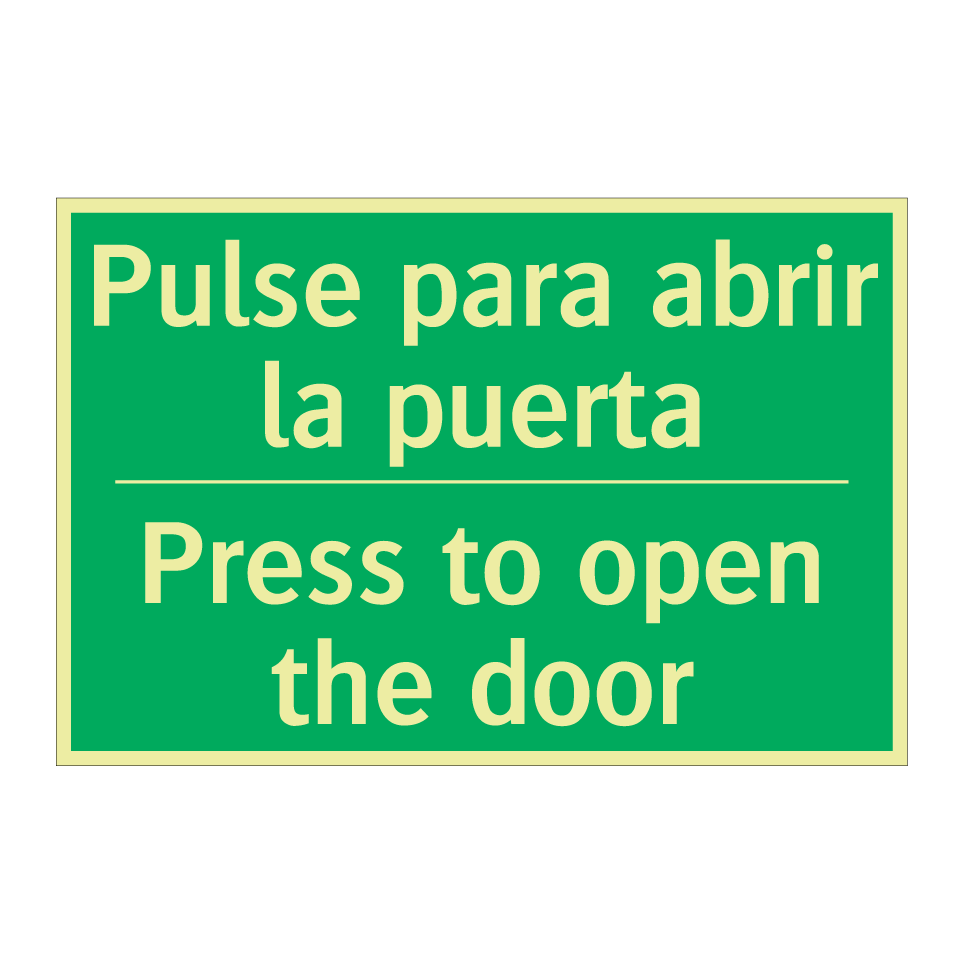 Pulse para abrir la puerta - Press to open the door