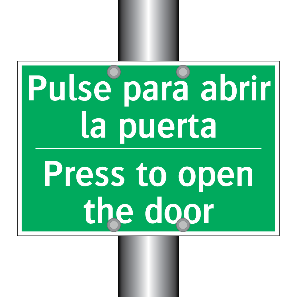 Pulse para abrir la puerta - Press to open the door