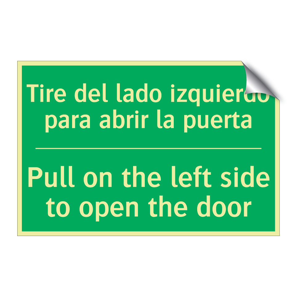 Tire del lado izquierdo para /.../ - Pull on the left side to open /.../