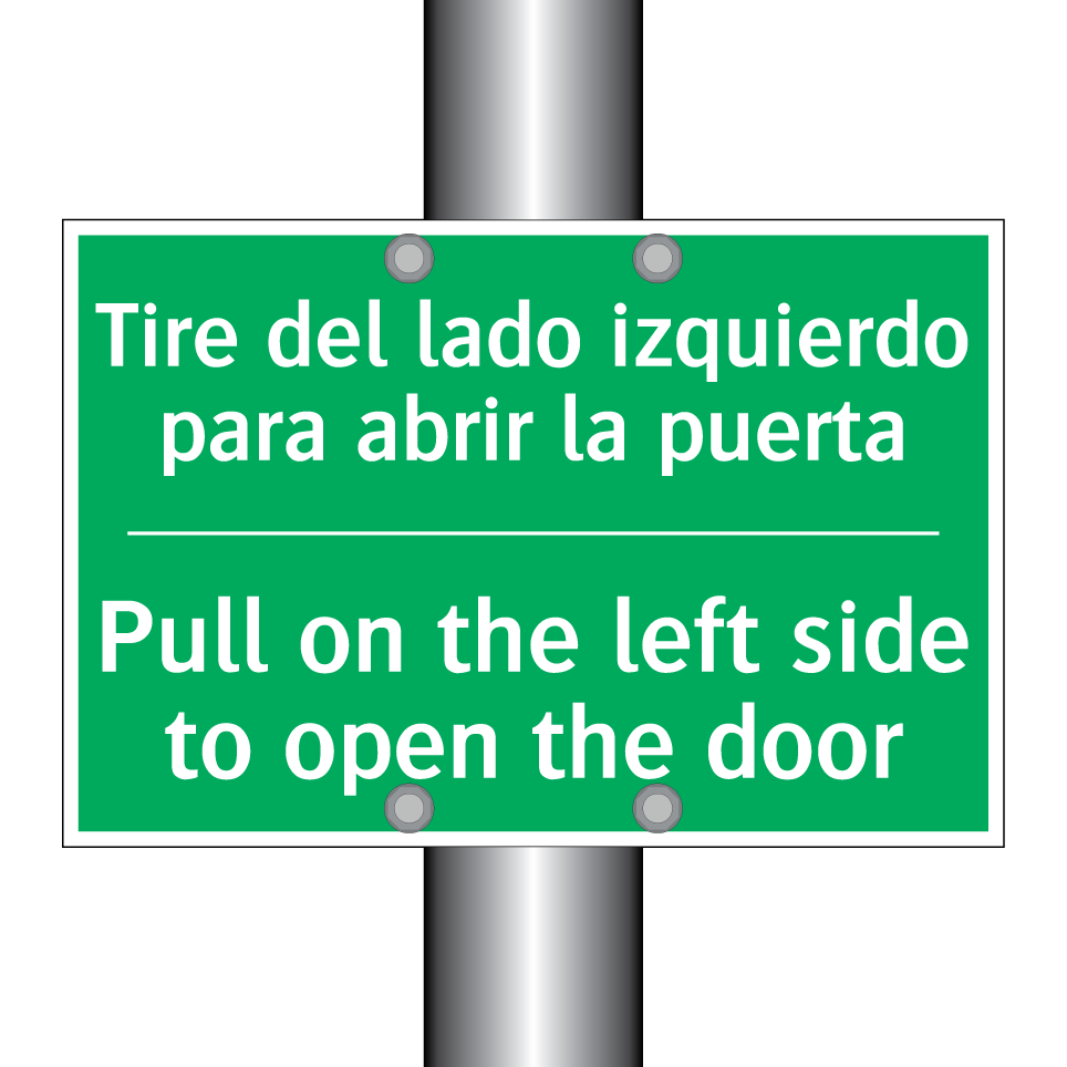 Tire del lado izquierdo para /.../ - Pull on the left side to open /.../