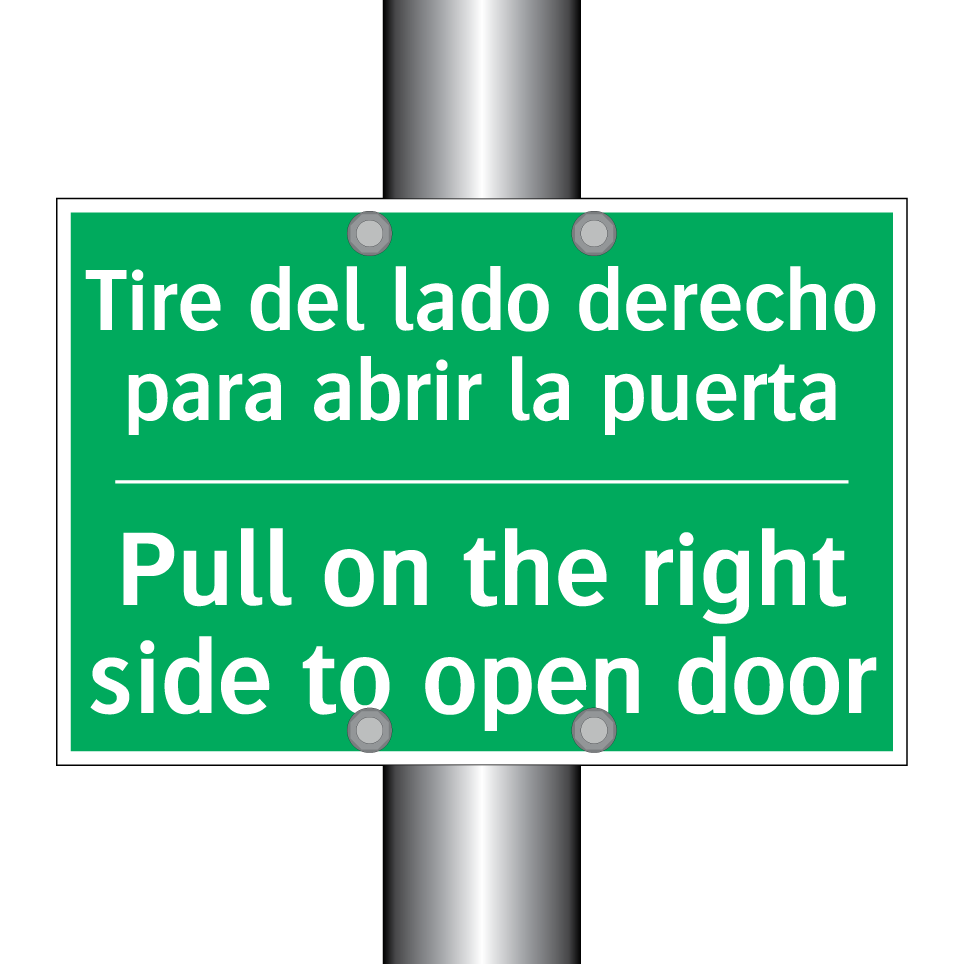 Tire del lado derecho para /.../ - Pull on the right side to /.../