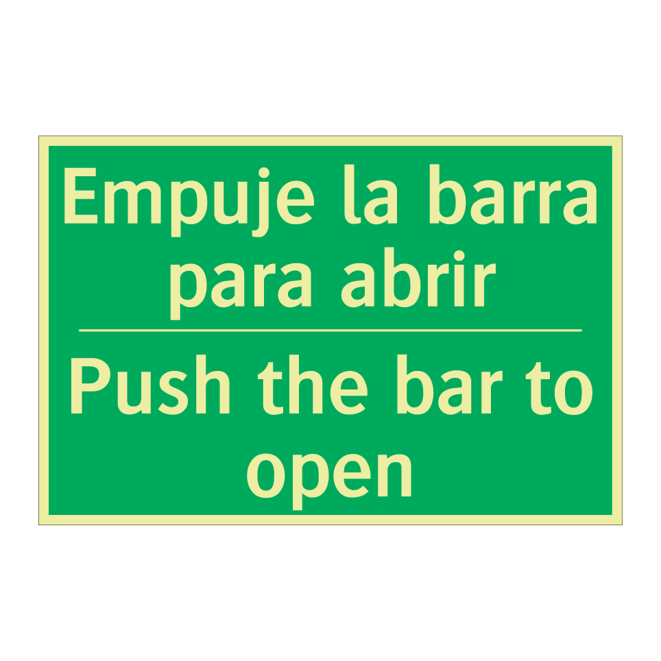 Empuje la barra para abrir - Push the bar to open
