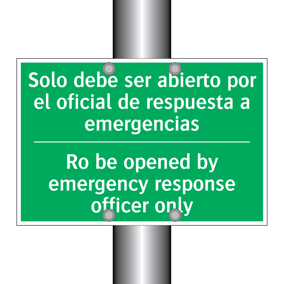 Solo debe ser abierto por el /.../ - Ro be opened by emergency /.../