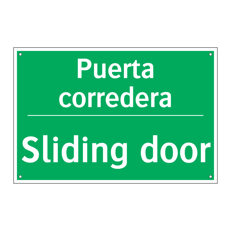 Puerta corredera - Sliding door