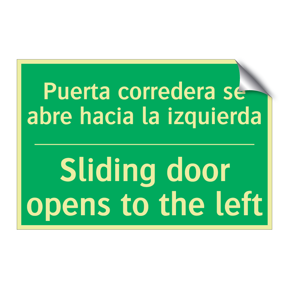 Puerta corredera se abre /.../ - Sliding door opens to the left