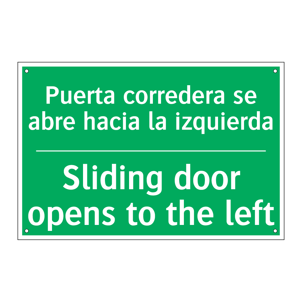 Puerta corredera se abre /.../ - Sliding door opens to the left