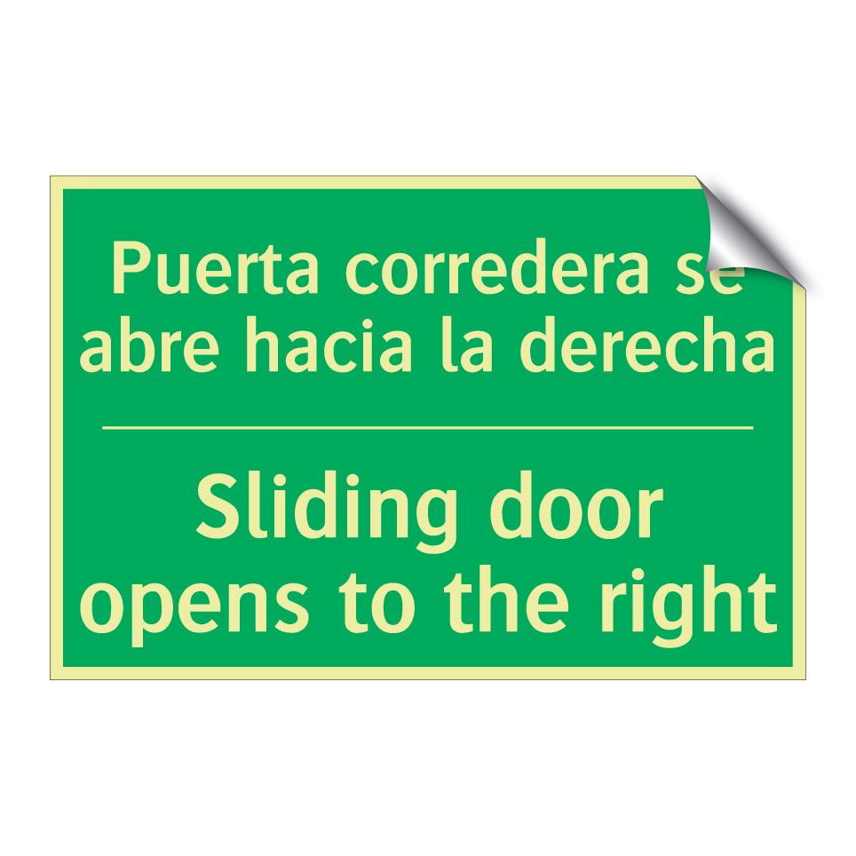 Puerta corredera se abre /.../ - Sliding door opens to the /.../