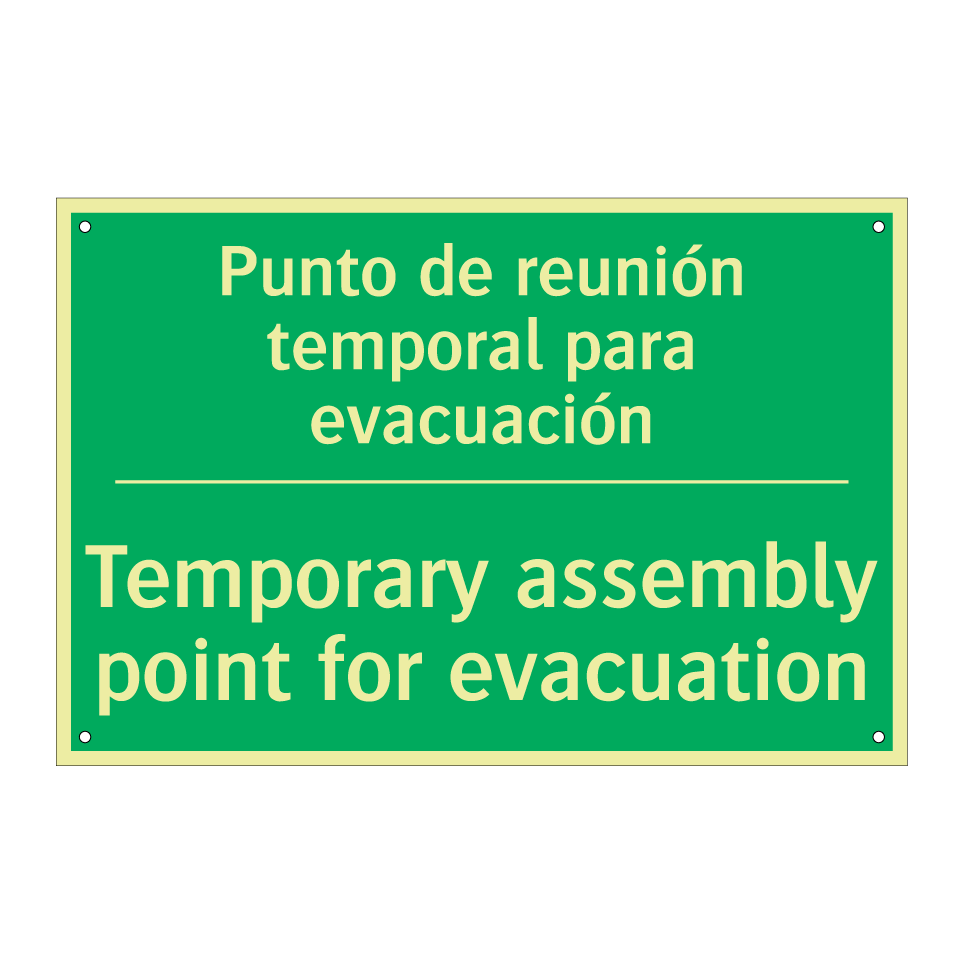 Punto de reunión temporal /.../ - Temporary assembly point for /.../