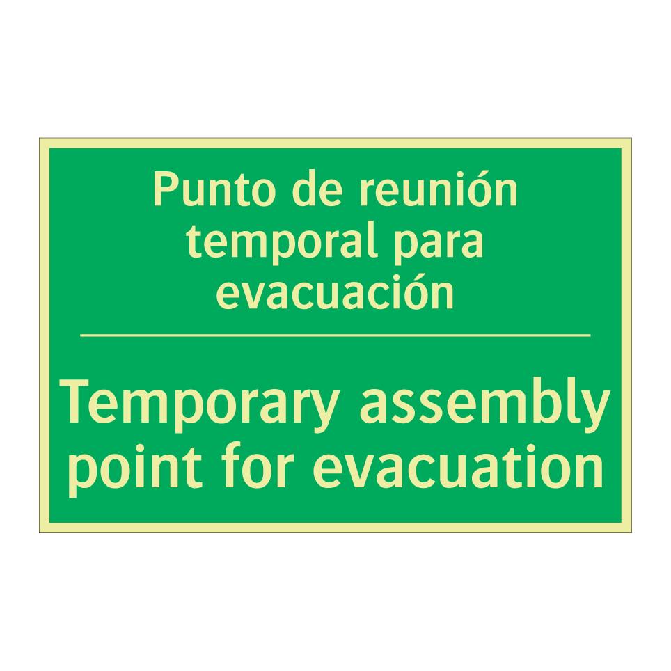 Punto de reunión temporal /.../ - Temporary assembly point for /.../