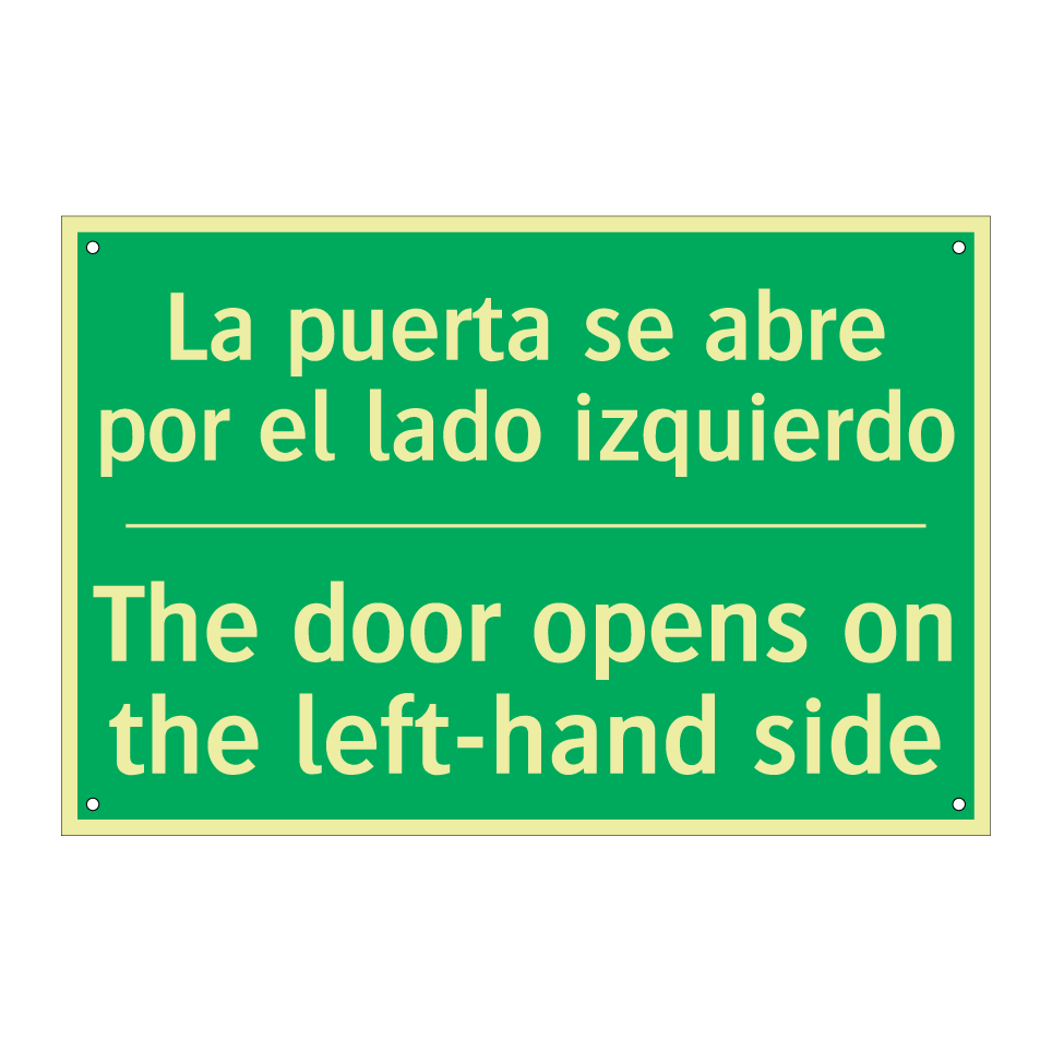 La puerta se abre por el lado /.../ - The door opens on the /.../
