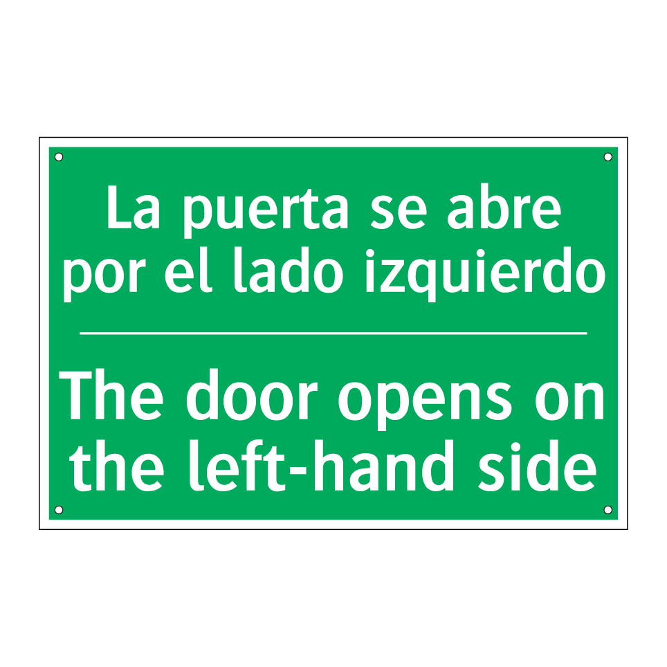 La puerta se abre por el lado /.../ - The door opens on the /.../