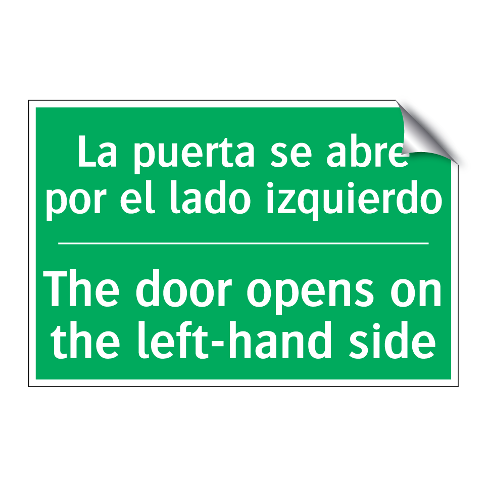 La puerta se abre por el lado /.../ - The door opens on the /.../