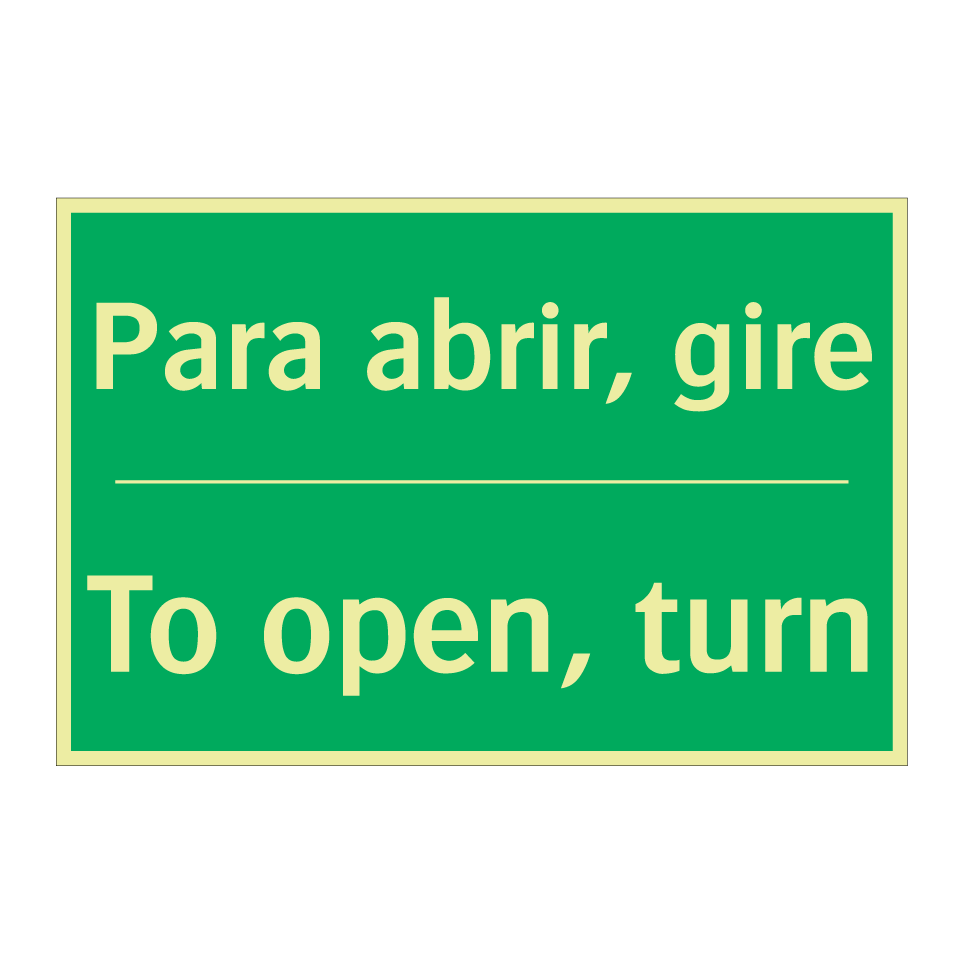 Para abrir, gire - To open, turn