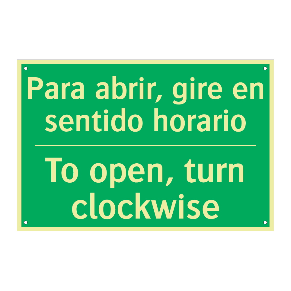 Para abrir, gire en sentido /.../ - To open, turn clockwise
