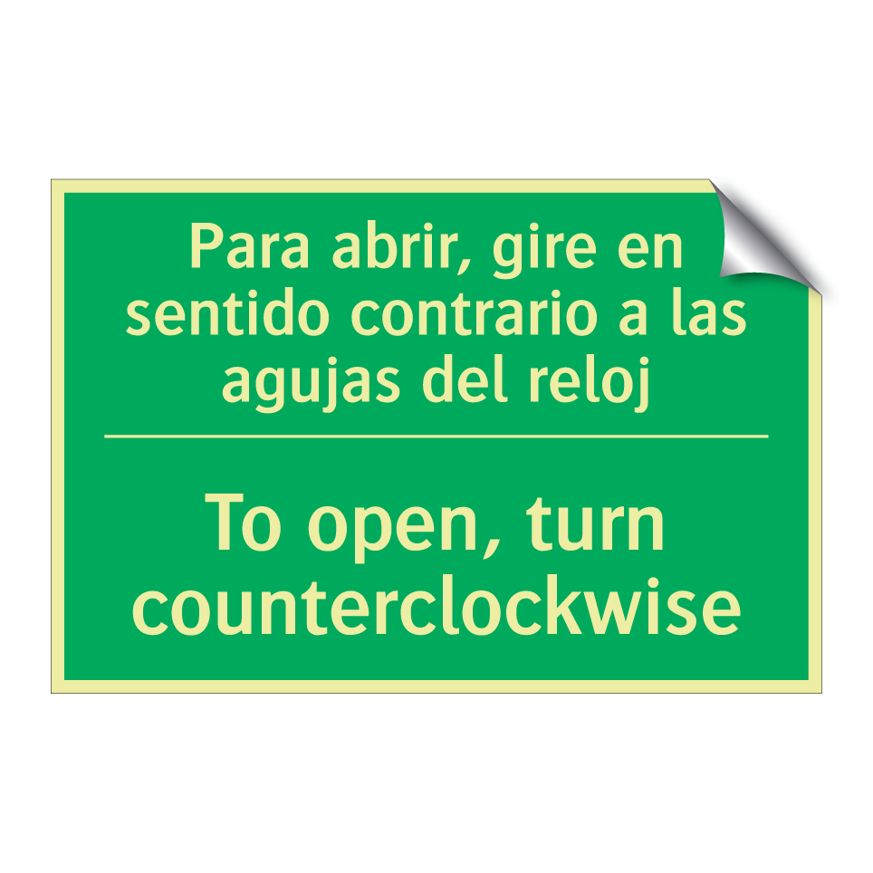Para abrir, gire en sentido /.../ - To open, turn counterclockwise