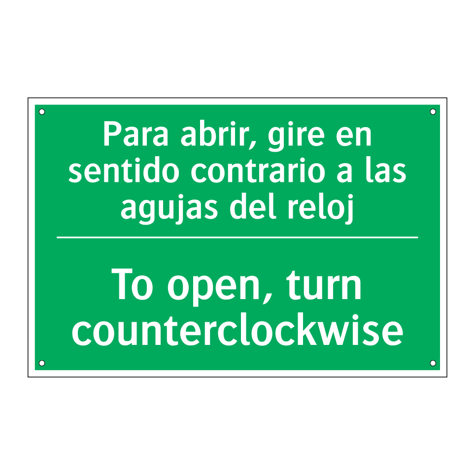 Para abrir, gire en sentido /.../ - To open, turn counterclockwise