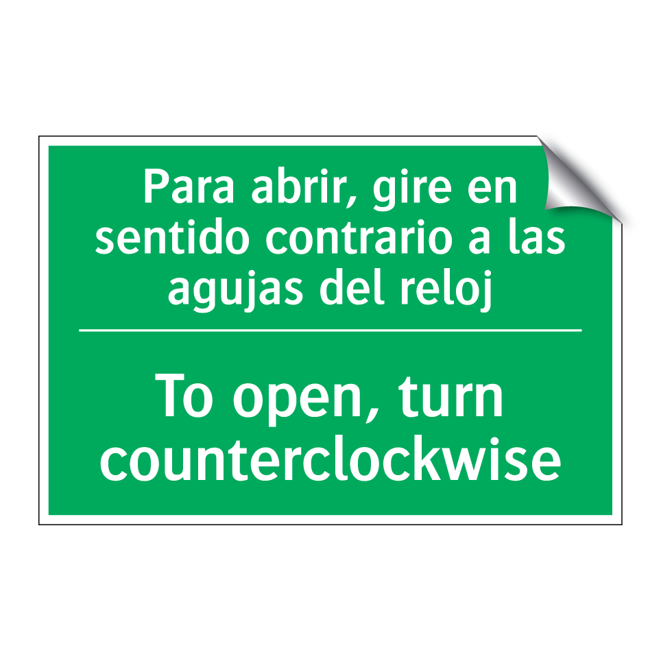Para abrir, gire en sentido /.../ - To open, turn counterclockwise