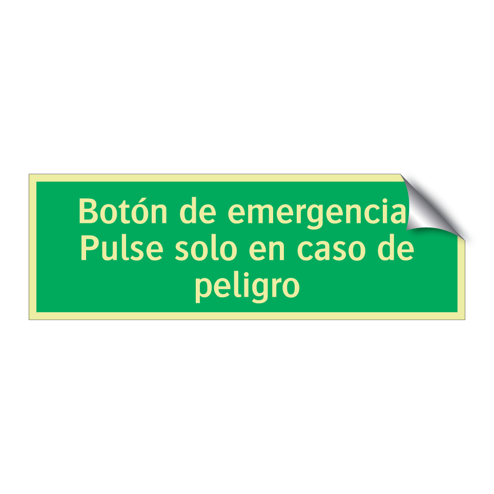 Botón de emergencia. Pulse solo en caso de peligro