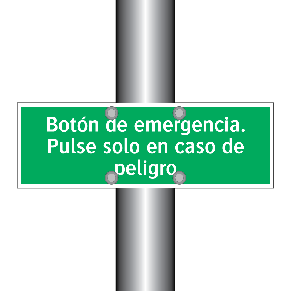 Botón de emergencia. Pulse solo en caso de peligro