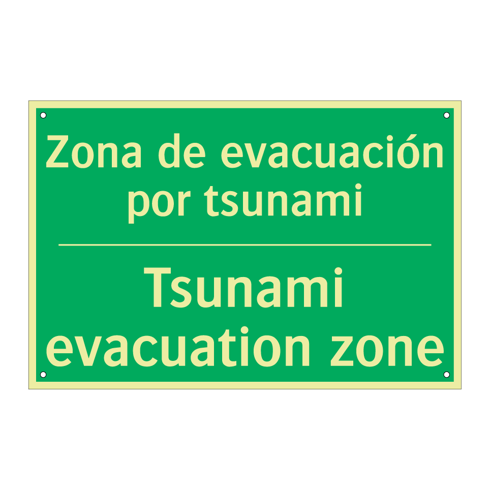 Zona de evacuación por tsunami - Tsunami evacuation zone