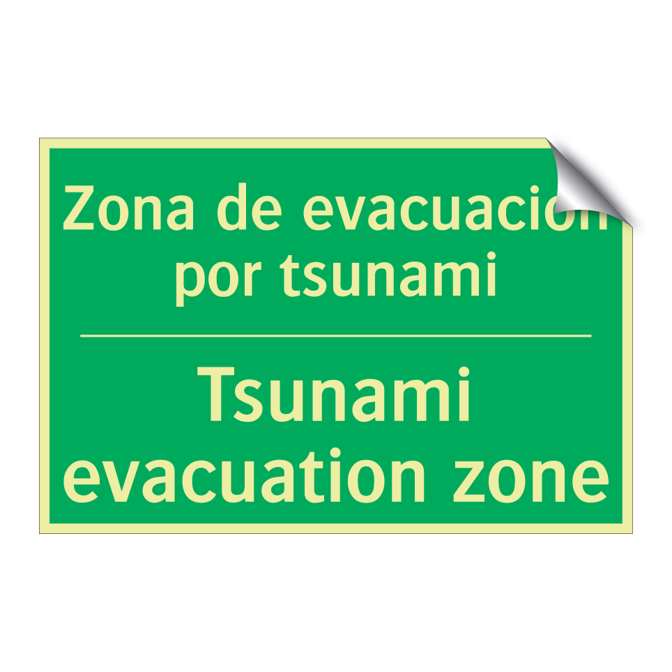Zona de evacuación por tsunami - Tsunami evacuation zone