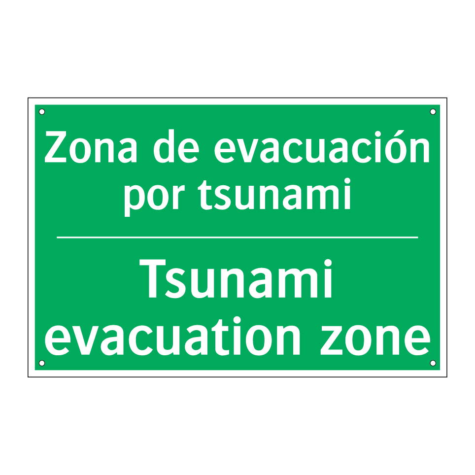 Zona de evacuación por tsunami - Tsunami evacuation zone
