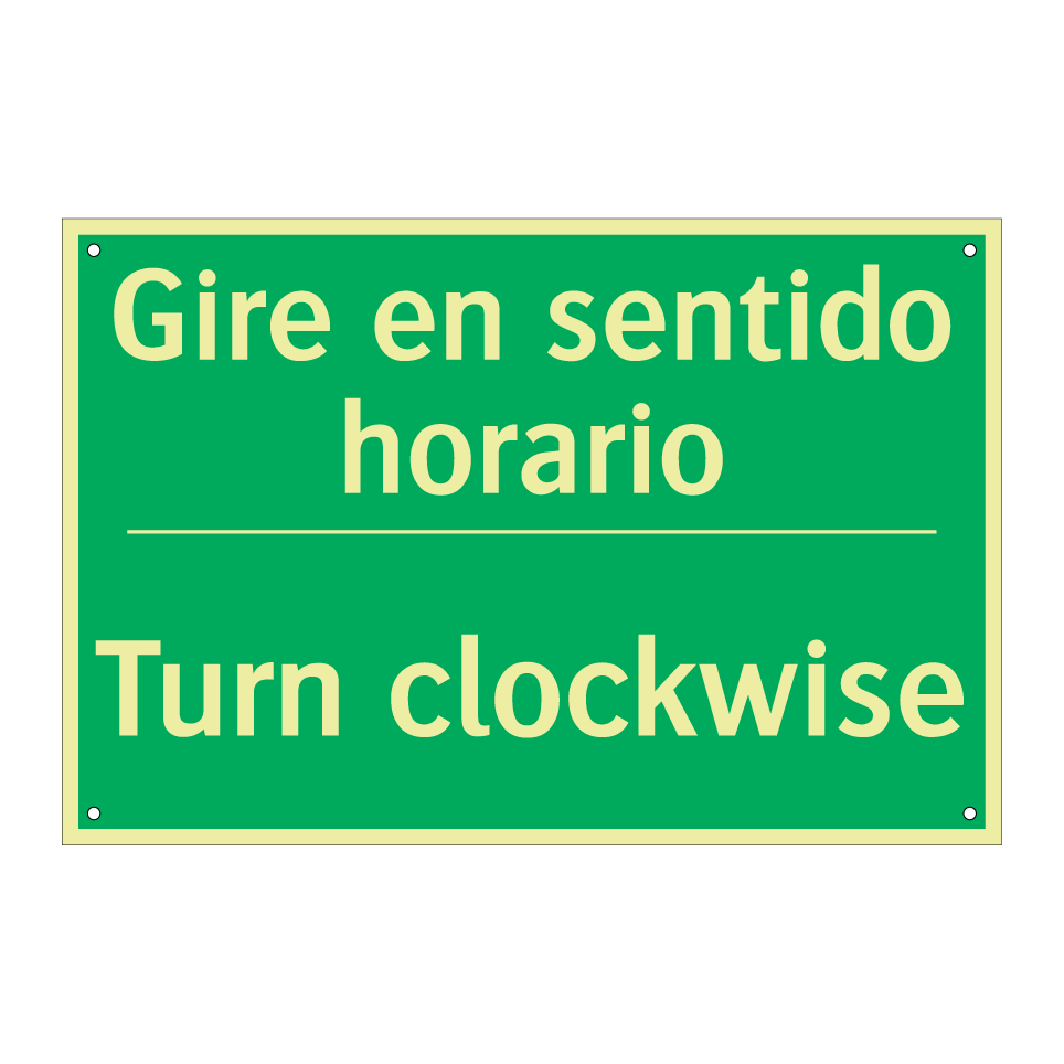 Gire en sentido horario - Turn clockwise
