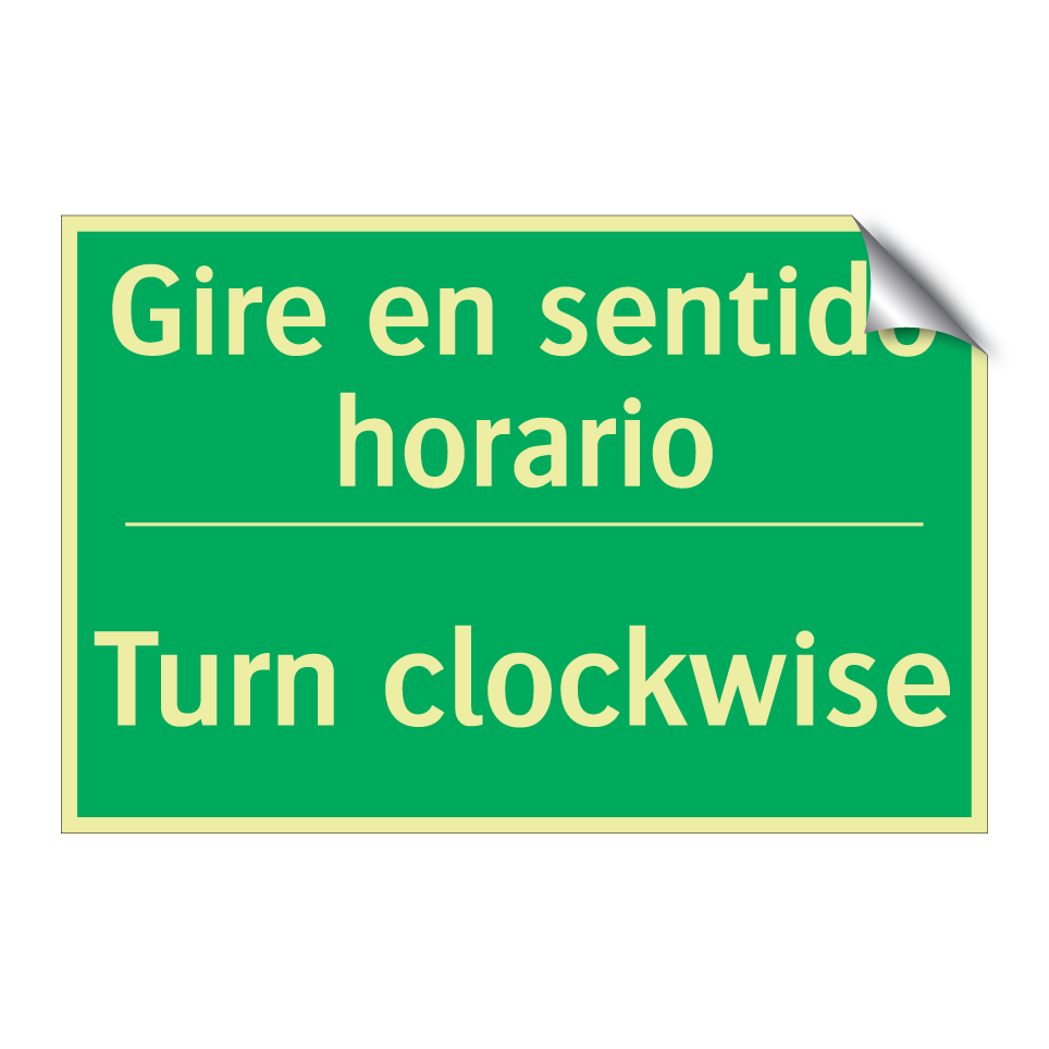 Gire en sentido horario - Turn clockwise