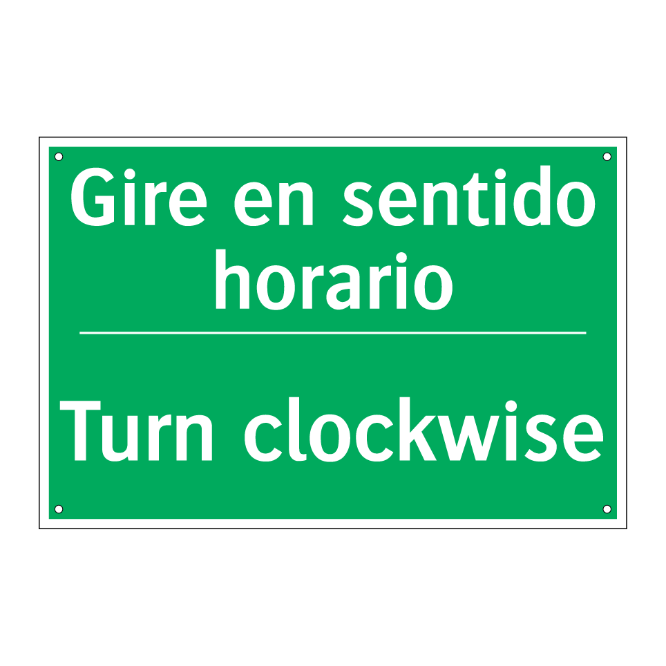 Gire en sentido horario - Turn clockwise