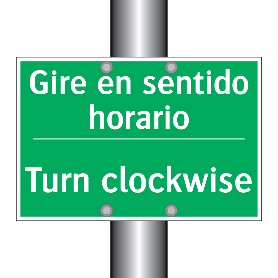 Gire en sentido horario - Turn clockwise