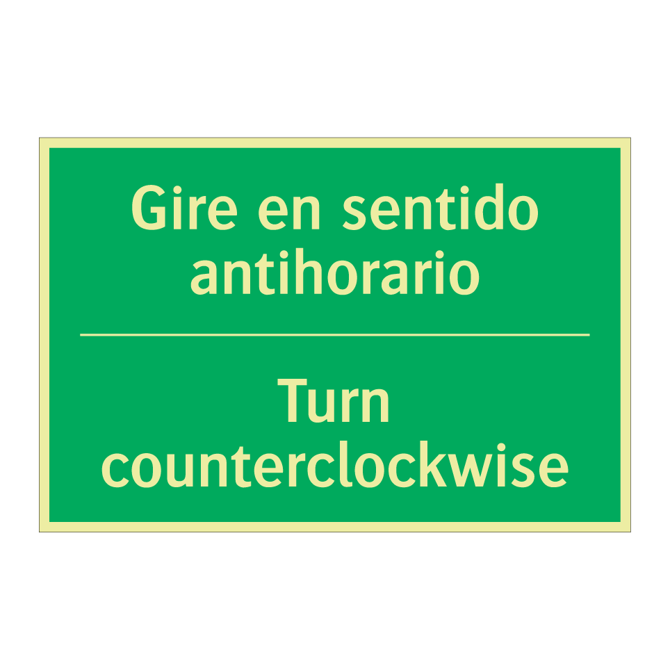 Gire en sentido antihorario - Turn counterclockwise