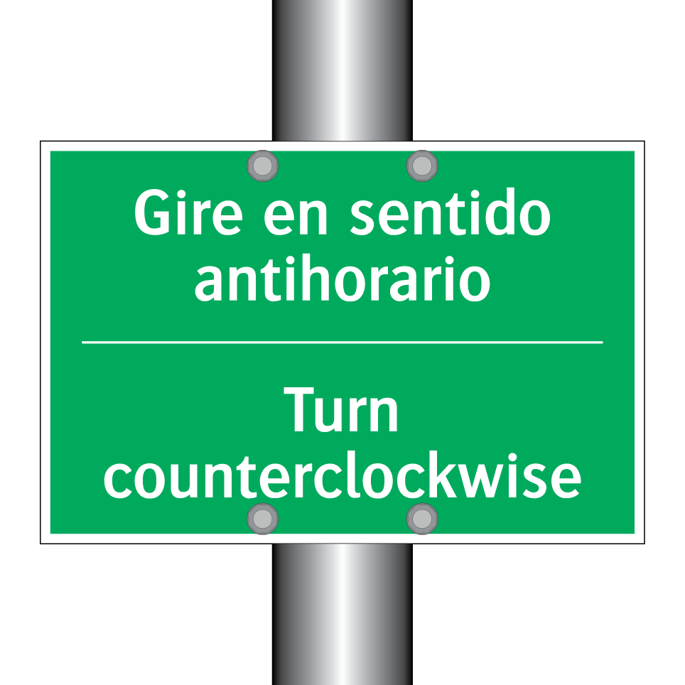 Gire en sentido antihorario - Turn counterclockwise