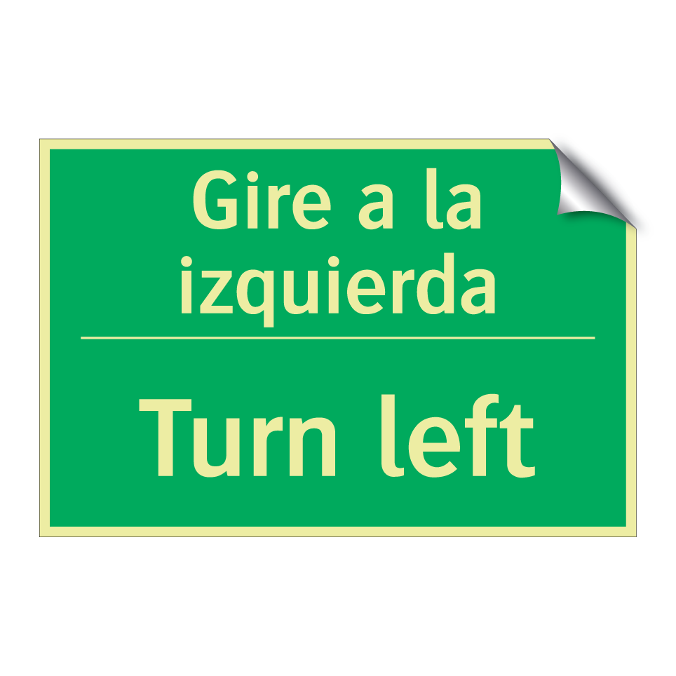 Gire a la izquierda - Turn left