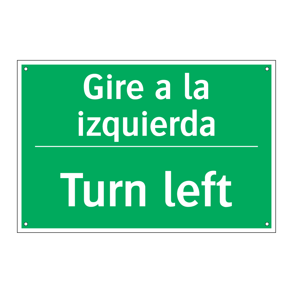 Gire a la izquierda - Turn left