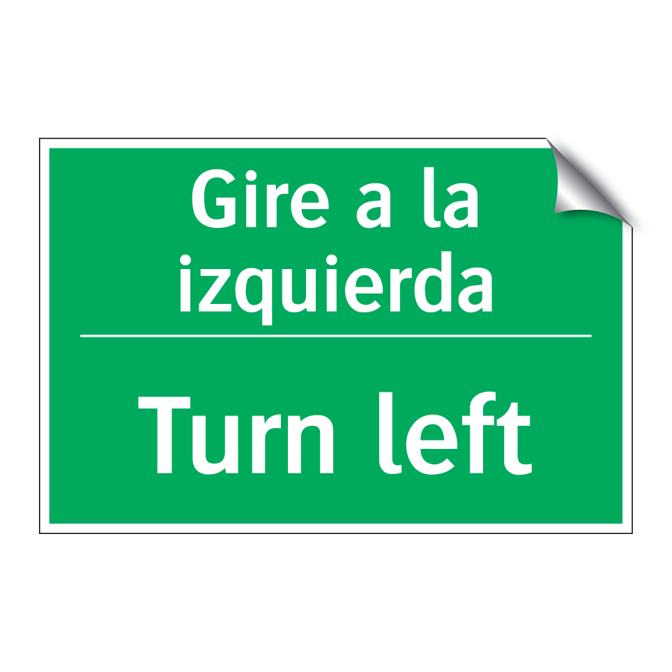 Gire a la izquierda - Turn left