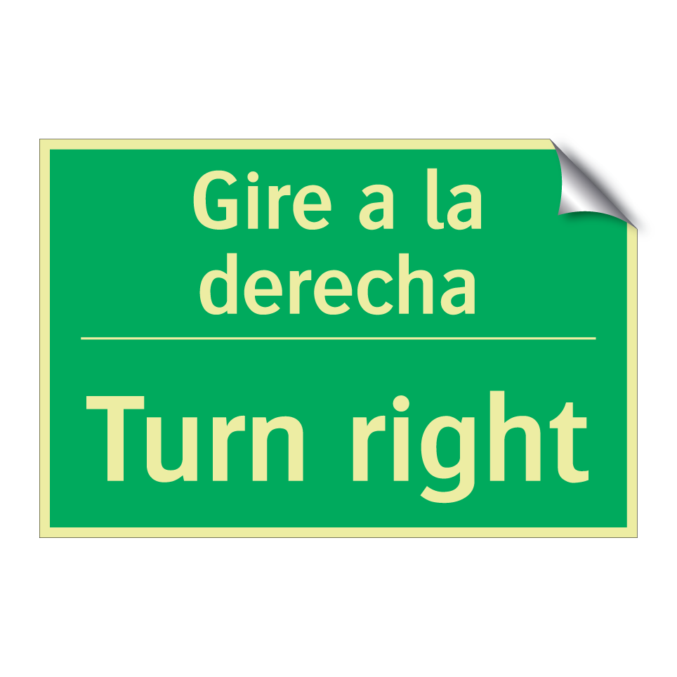 Gire a la derecha - Turn right